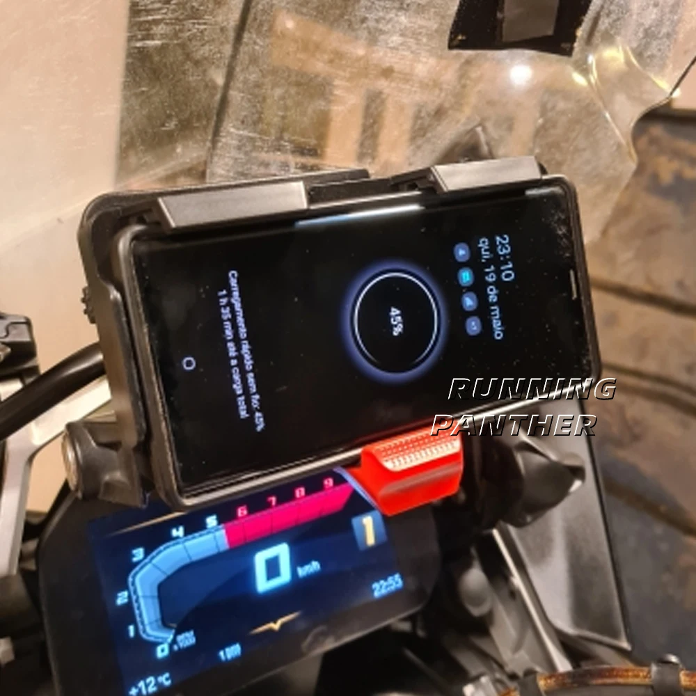 R1200RT R1250RT Motorcycle GPS Phone Holder USB & Wireless Charging Navigation Bracket Base Lossless Port For BMW R 1200 1250 RT thumbnail 3