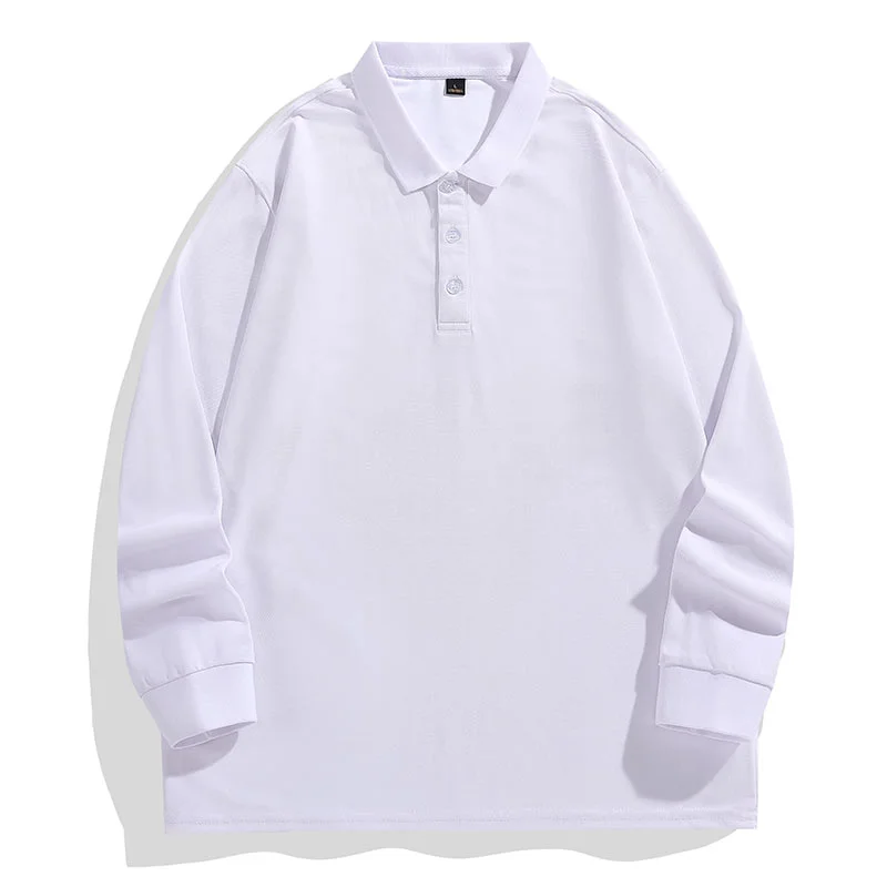 Men's Polo Shirts Sportswear Casual Long Sleeve Tops Customized Embroidery Printing Logo Fashion Clothing Lapel Top 4xl thumbnail 3