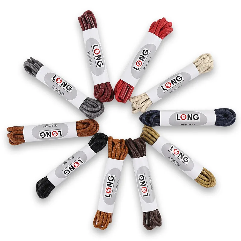 70/90/120/150/160CM Waxed Cotton Round Shoe laces Leather Shoes lace Waterproof ShoeLaces Men Boots Shoelace Shoestring thumbnail 6