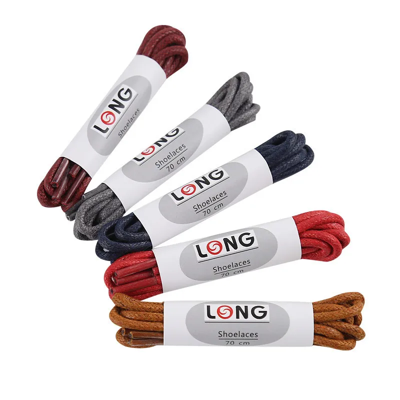 70/90/120/150/160CM Waxed Cotton Round Shoe laces Leather Shoes lace Waterproof ShoeLaces Men Boots Shoelace Shoestring thumbnail 5