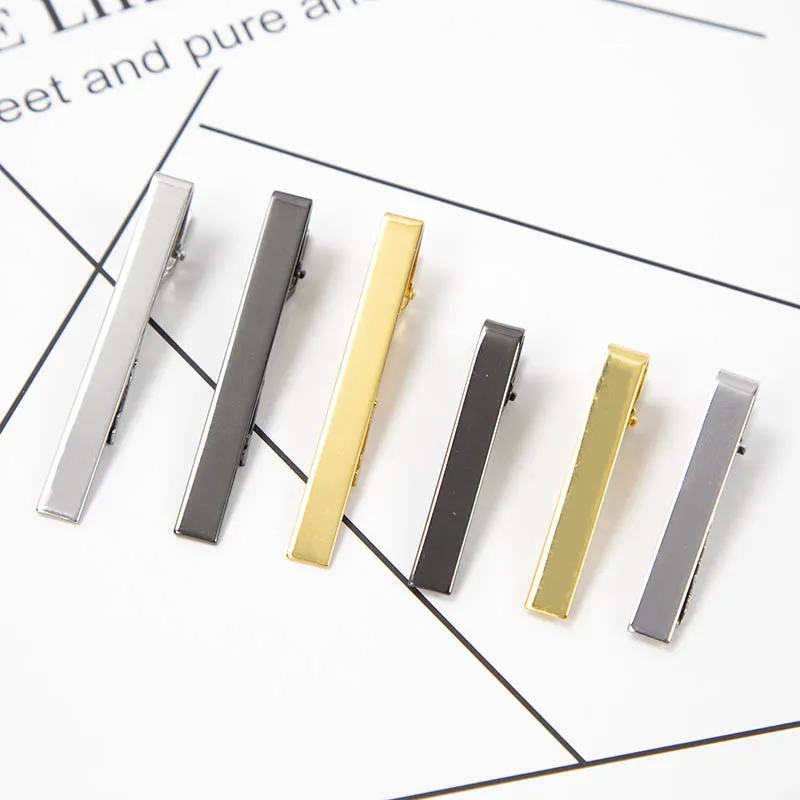 New Tie Clips for Men's Metal Necktie Bar Dress Shirts Tie Pin for Wedding Ceremony Metal Silver Color Tie Clip Man Accessories thumbnail 4