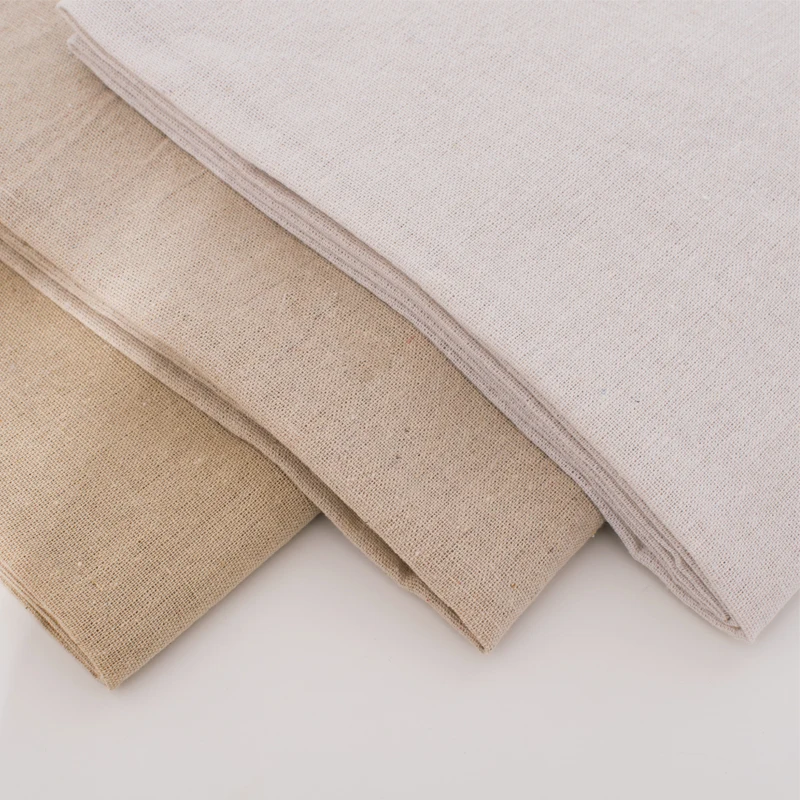 100/300cm White Cotton Linen Fabric By Meters Cloth Tablecloth For Furniture Fabrics Per Meter Sewing Hemp Embroidery Curtain thumbnail 2