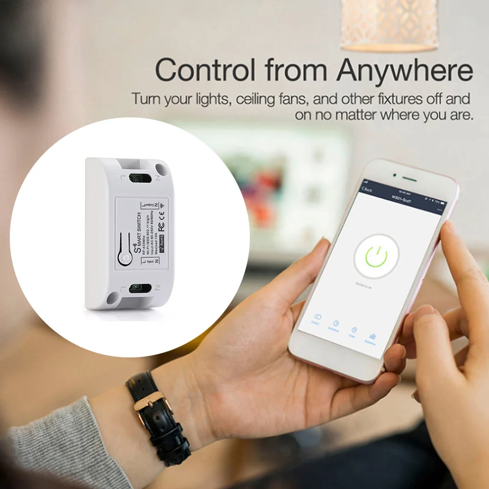 Wifi RF 433 Mhz DIY Light Switch Module Receiver Relay 86 Portable Wireless Remote Control Tuya Smart Life Alexa Google Home thumbnail 3