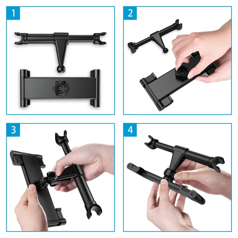 Telescopic Car Rear Pillow Phone Holder Tablet Car Stand Seat Rear Headrest Mounting Bracket for Phone Tablet 4-11 Inch thumbnail 4