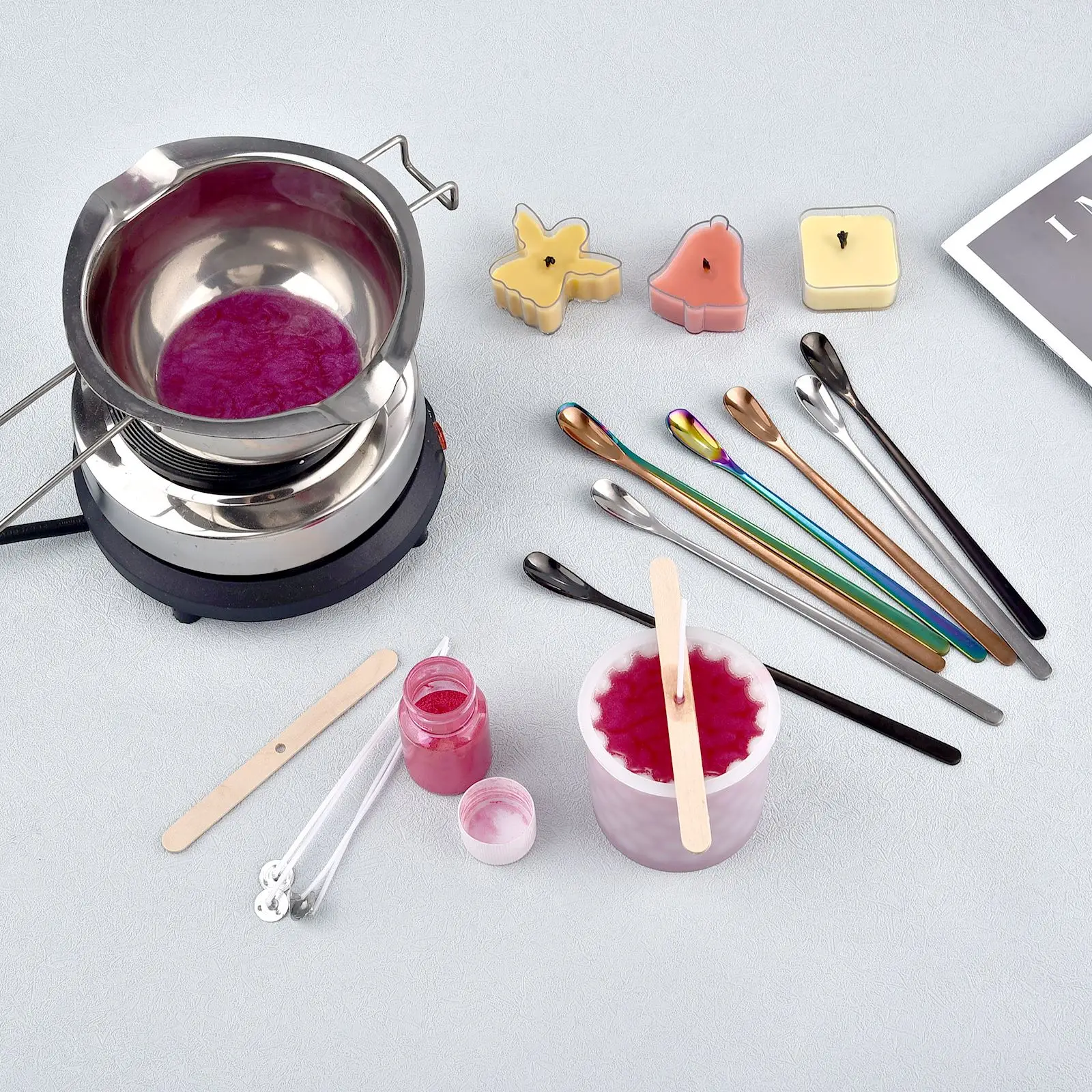 Stainless Steel Melting Wax Spoon Lacquer Spoon Wax Stirring Rod DIY Invitation Hand Account Retro Seal Making Auxiliary Tool thumbnail 6