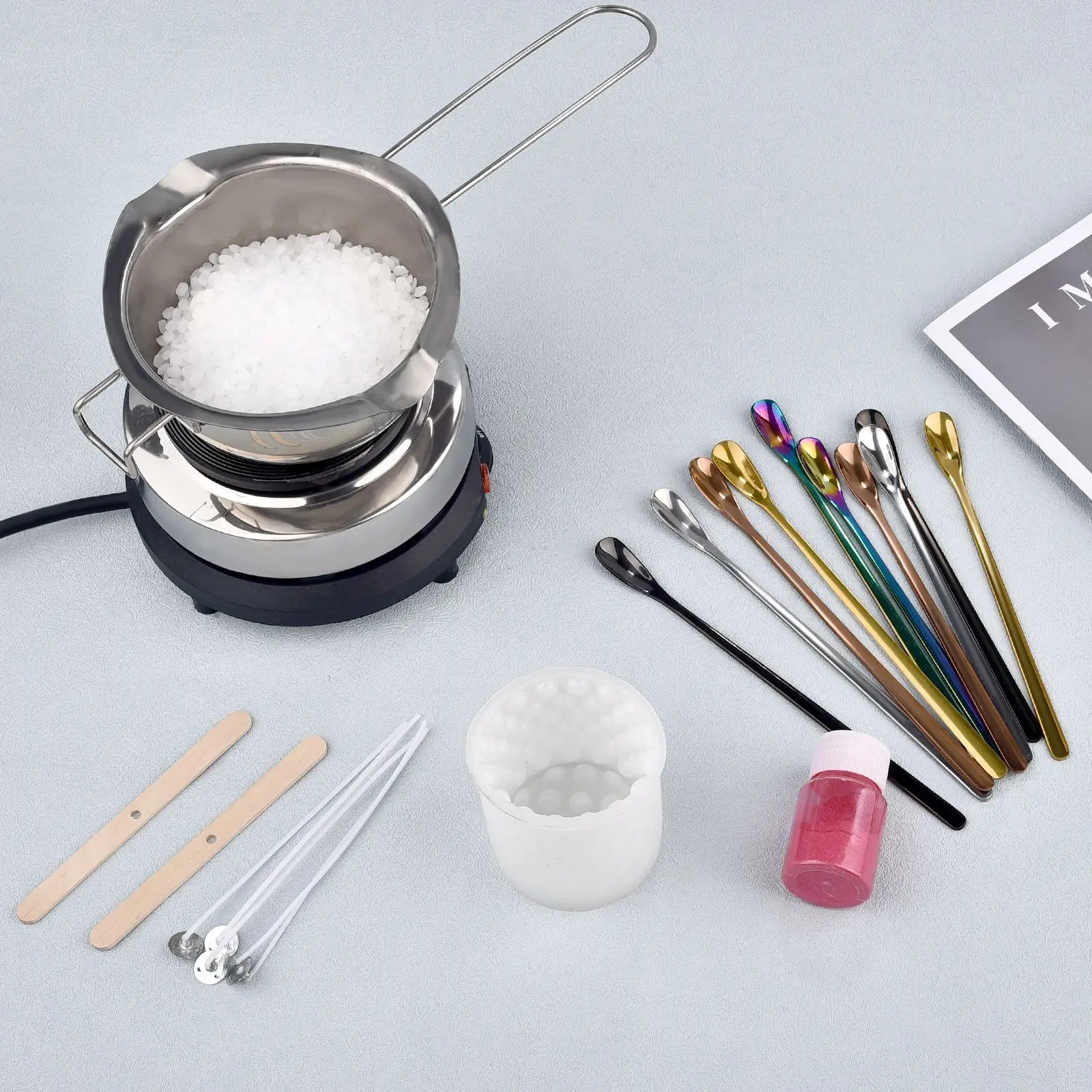 Stainless Steel Melting Wax Spoon Lacquer Spoon Wax Stirring Rod DIY Invitation Hand Account Retro Seal Making Auxiliary Tool thumbnail 5