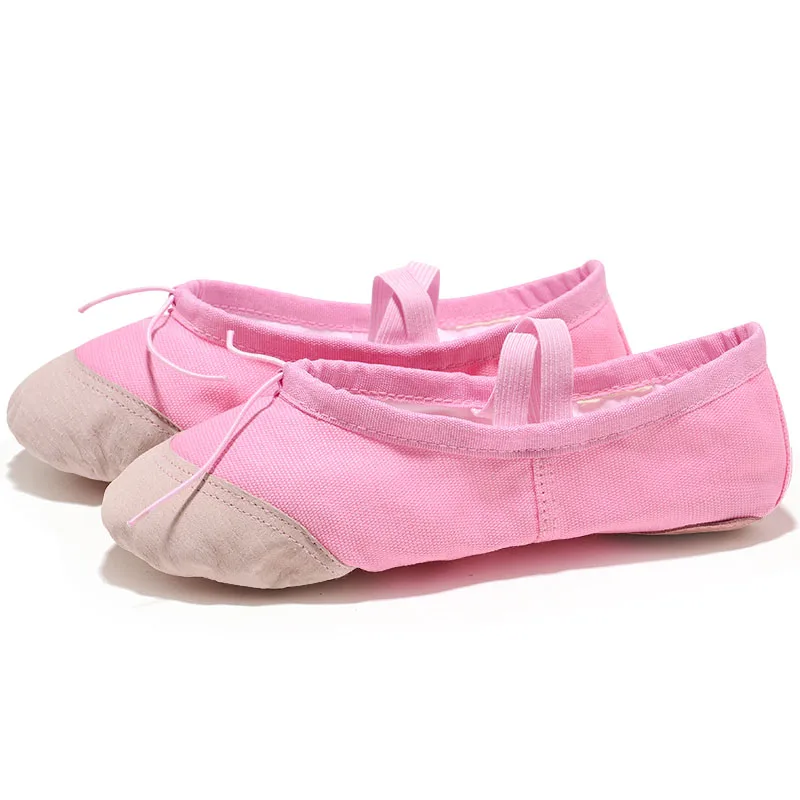 Girls ballerinas canvas soft sole ballet dance slippers children practice ballerinas woman dance shoes thumbnail 4