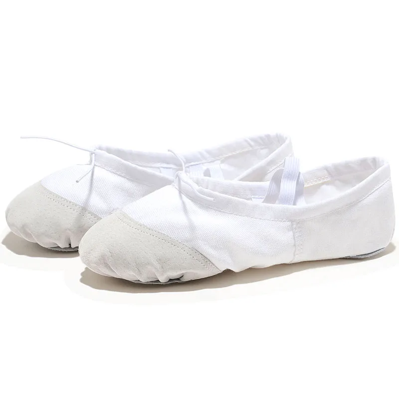 Girls ballerinas canvas soft sole ballet dance slippers children practice ballerinas woman dance shoes thumbnail 3