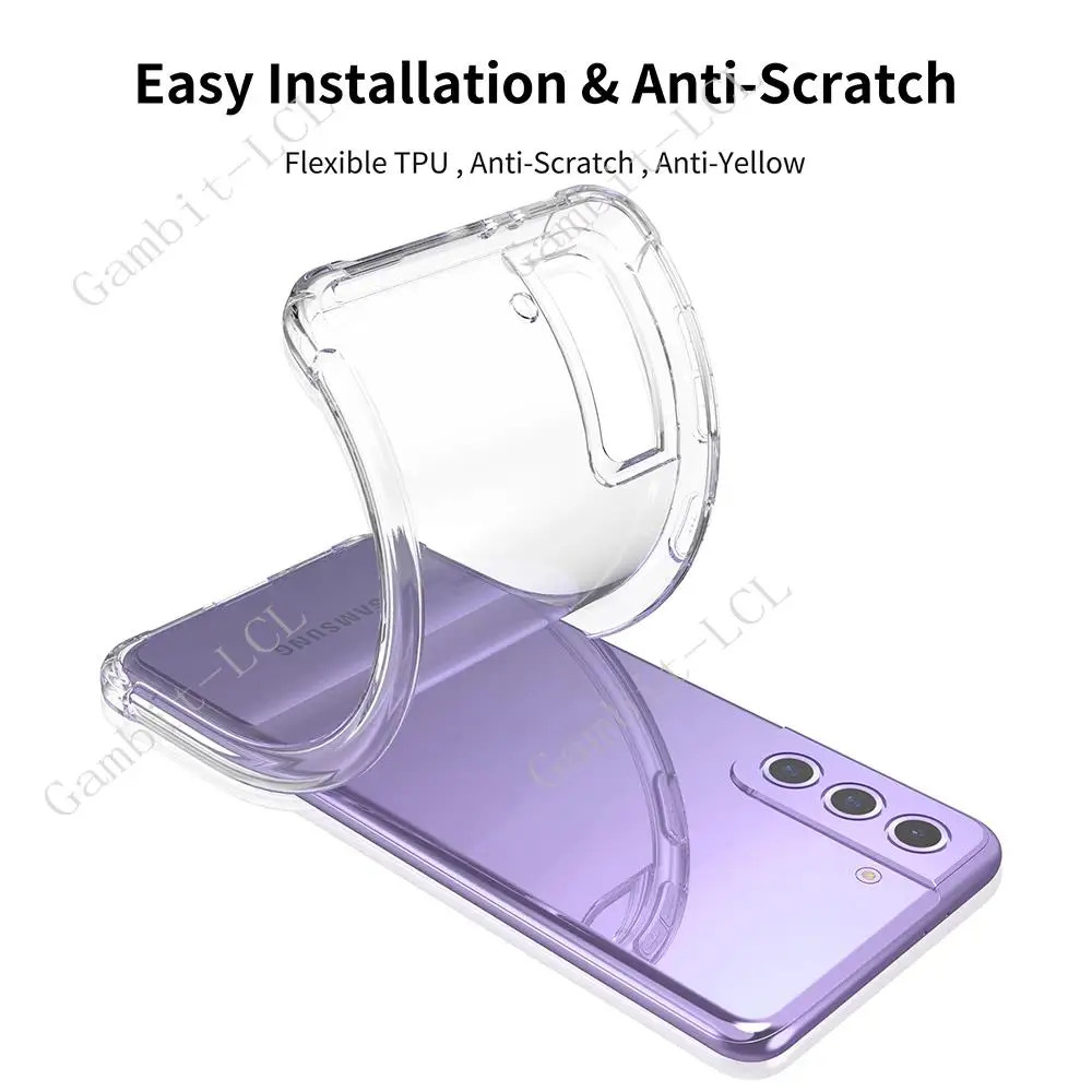 Anti-Falling Soft Case For Samsung Galaxy S22 Ultra S22 S22+ Plus S23 S20 S21 FE S10 Lite S10e Clear Transparent Protector Cover thumbnail 5