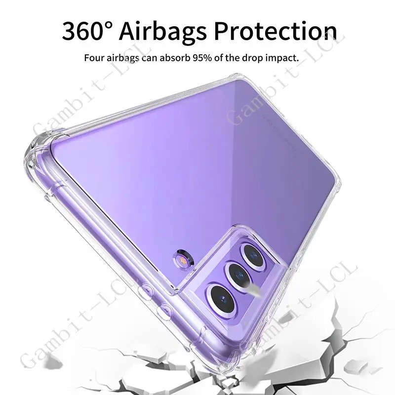 Anti-Falling Soft Case For Samsung Galaxy S22 Ultra S22 S22+ Plus S23 S20 S21 FE S10 Lite S10e Clear Transparent Protector Cover thumbnail 6