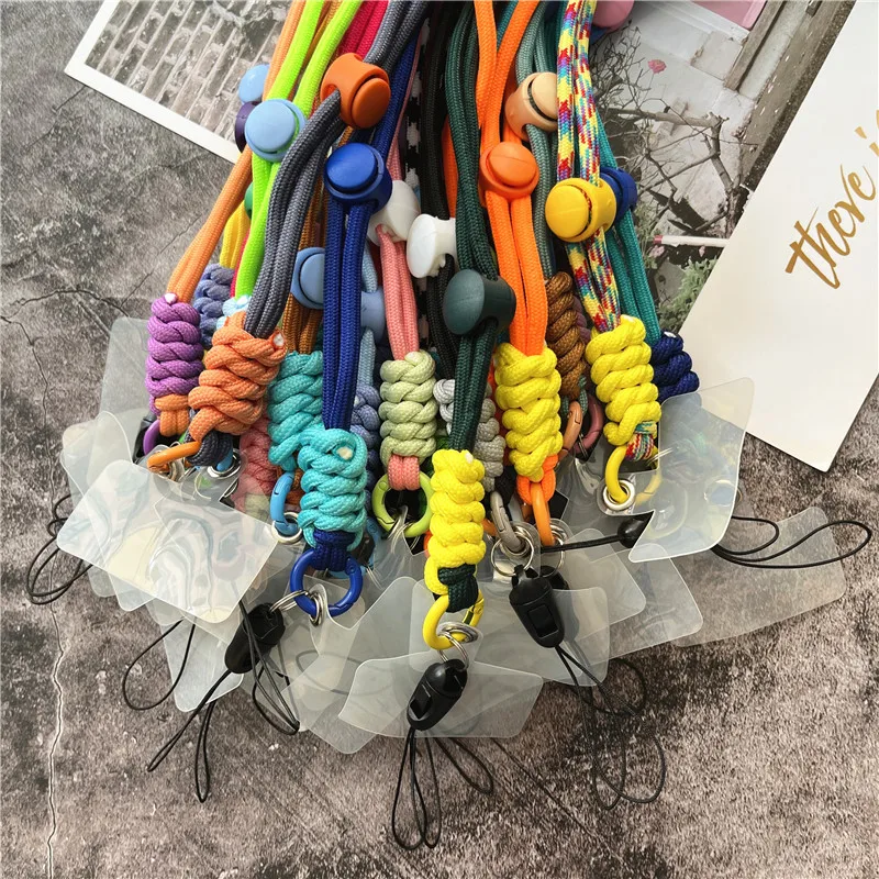 Lanyard with Patch Colour Keychains Women High Quality Key Ring Accessories Currency Mobile Phone Shell Lanyard Key Holder thumbnail 5