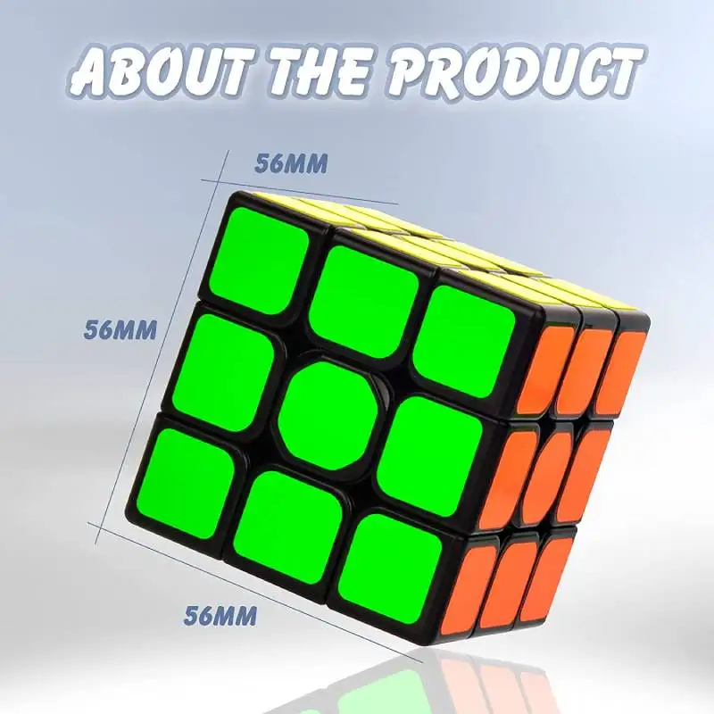 3x3 Magic Speed Cube 3x3x3 Puzzle Party Toy Professional Magic Cube 3D Smooth Puzzle Brain Teasers Twist Toys for Kids Adults thumbnail 6