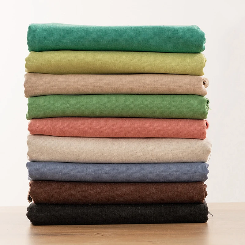 Raw Cloth Cotton Linen Solid Fabric For Needle Embroidered Cross Stich Clothing For Embroidery Needlework Fabric Sewing Supplies thumbnail 2
