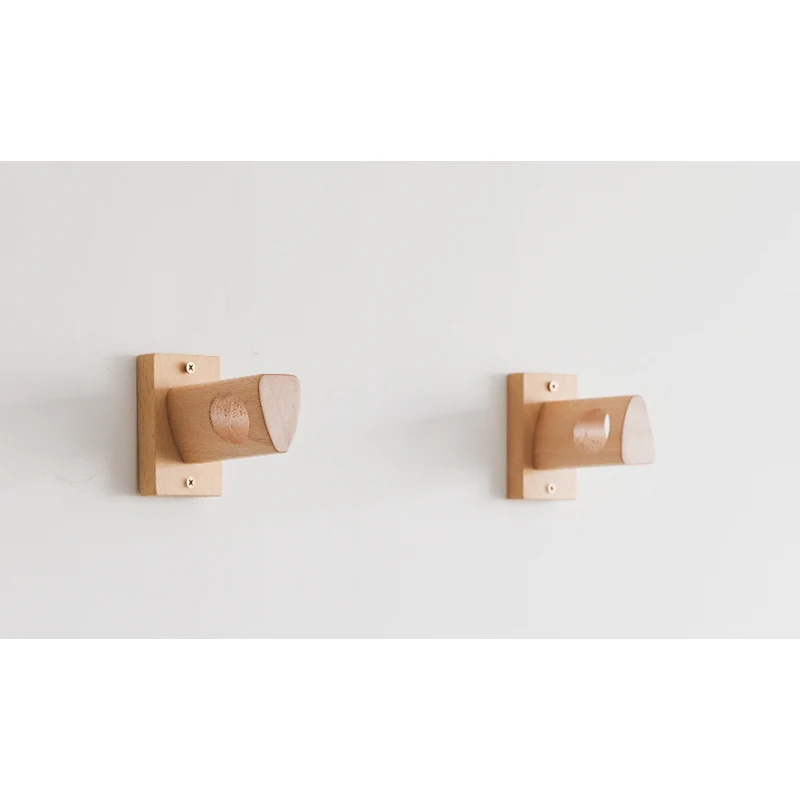 Natural Beech Curtain Rod Solid Wood Roman Rod Japanese Wooden Curtain Pole Track Bracket Rings Accessories Customize Home Decor thumbnail 5