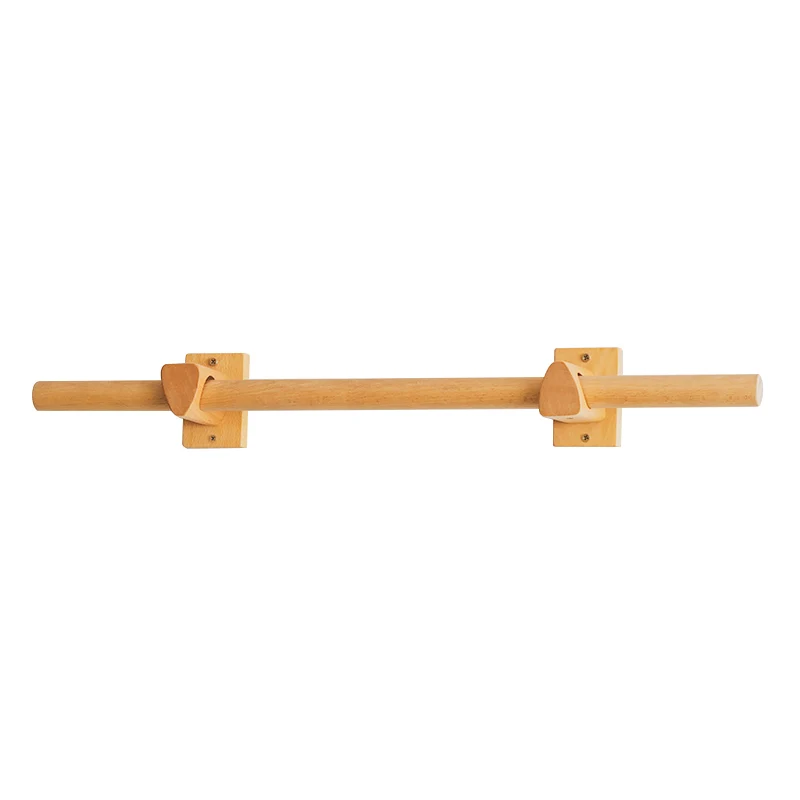 Natural Beech Curtain Rod Solid Wood Roman Rod Japanese Wooden Curtain Pole Track Bracket Rings Accessories Customize Home Decor thumbnail 6