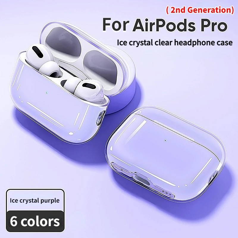Transparent Protective Case Cover For Airpods Pro 2 EarphonesTPU Soft Skin Shockproof Case Designed for Airpods Pro2 Earbuds thumbnail 2