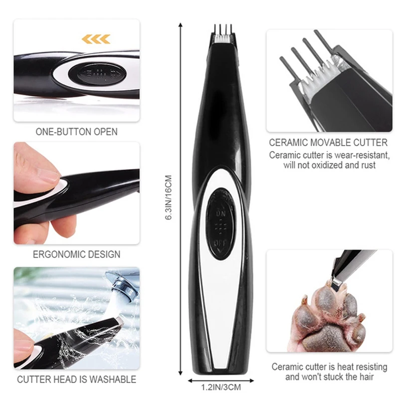 Electric Pet Clipper Grooming Kit For Dogs Reachageable Trimmer Haircut Cat Hair Cutting Remover Professional Machine Set thumbnail 3