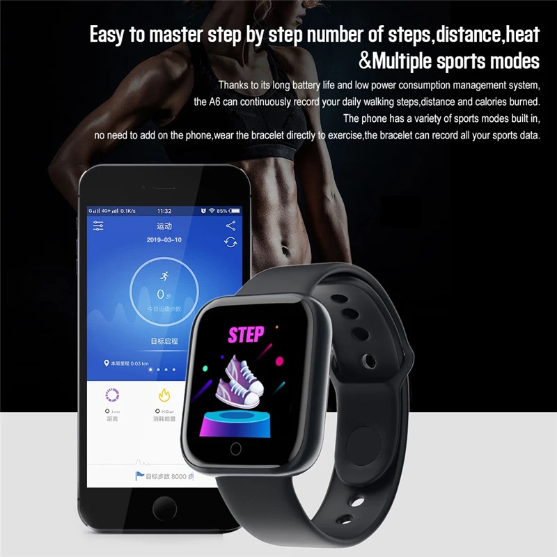 Watch Bluetooth Pro Smart Fitness Tracker Sports Watch Heart Rate Monitor Blood Pressure Smart Watch Bracelet for Android IOS thumbnail 5
