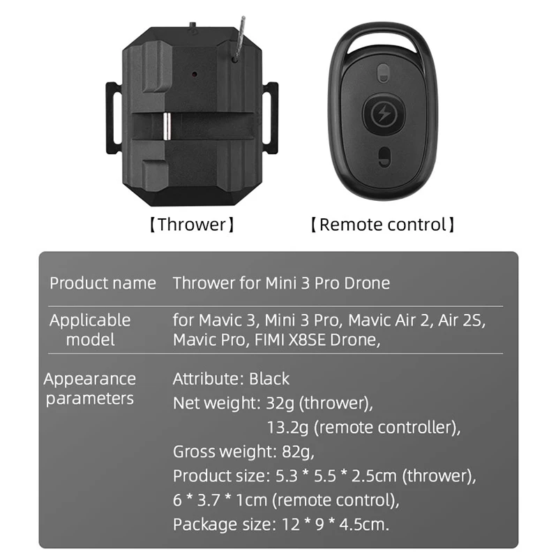 Thrower Airdrop Airdropper Delivery for DJI AIR 3/3S/Mavic 3 PRO/3//Mini 4 PRO/Mini3Pro/MINI3/Mavic Air 2/Air 2SDrone Accessory thumbnail 3