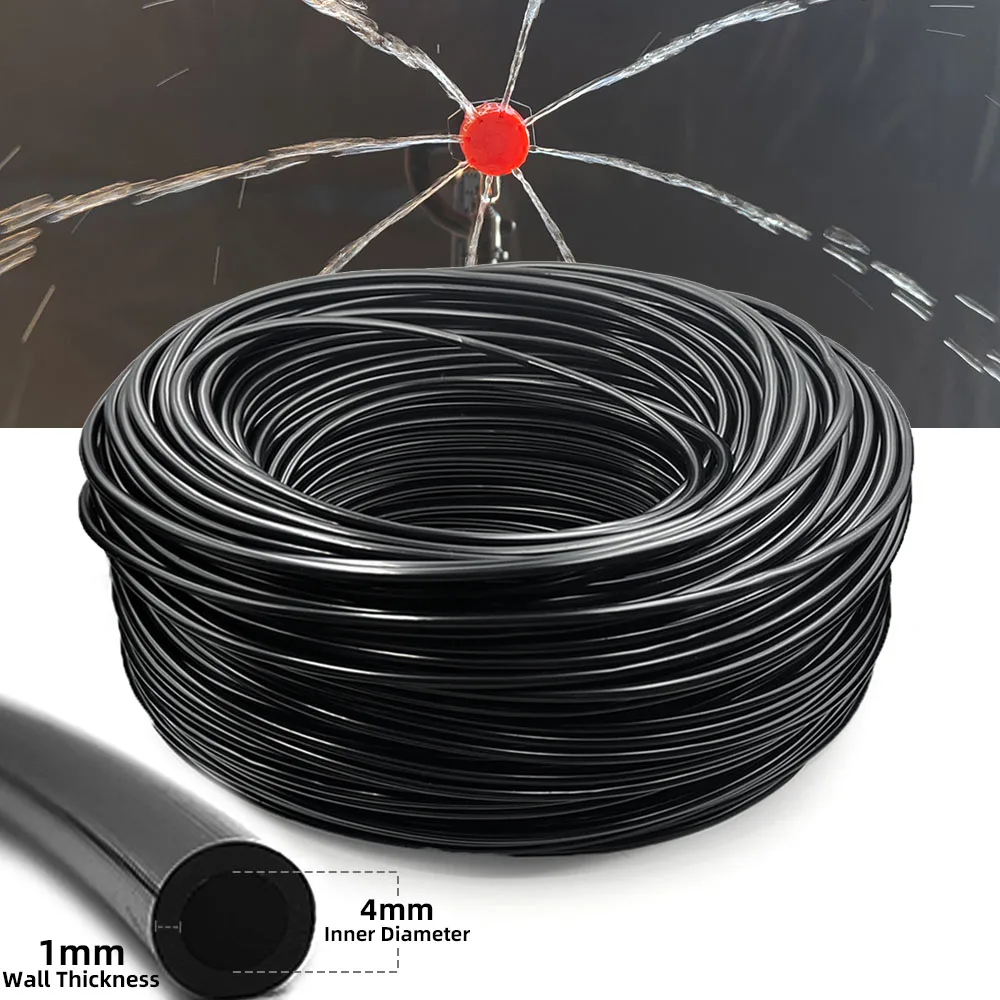 5M-30M Outdoor Misting Cooling System Garden Irrigation Watering 1/4'' Brass Atomizer Nozzles 4/7mm Hose for Patio Greenhouse thumbnail 5