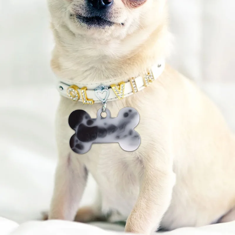 Dog Tag Bone Shaped Keychain Pendant Mold DIY Dog Tag Resin Mold Crystal Epoxy Silicone Mold Jewelry Making Casting Mould thumbnail 3
