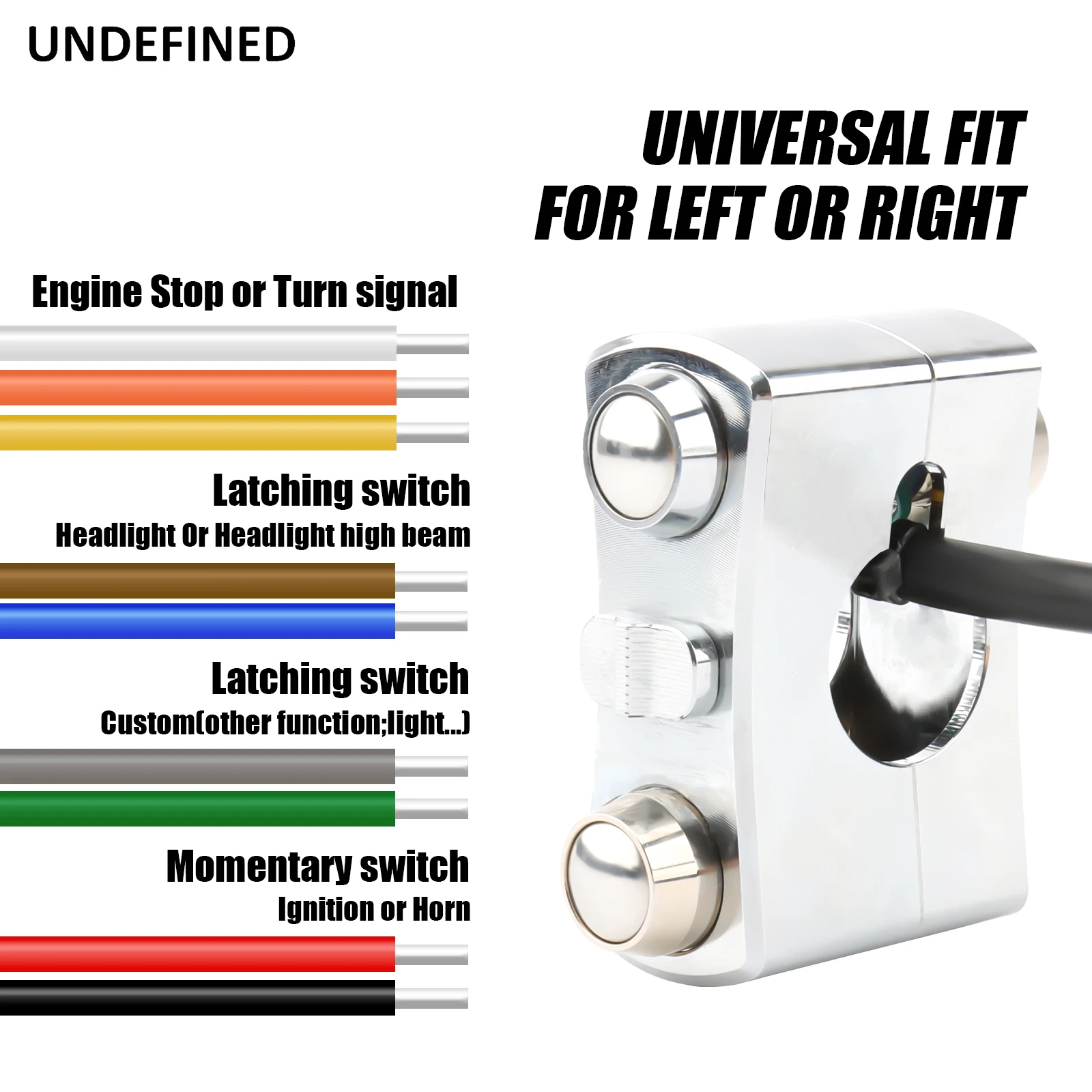 Motorcycle Handlebar Controls Switch  7/8" 1" 22mm 25mm for Harley Sportster Chopper Without Harness Horn Button Light Switches thumbnail 5