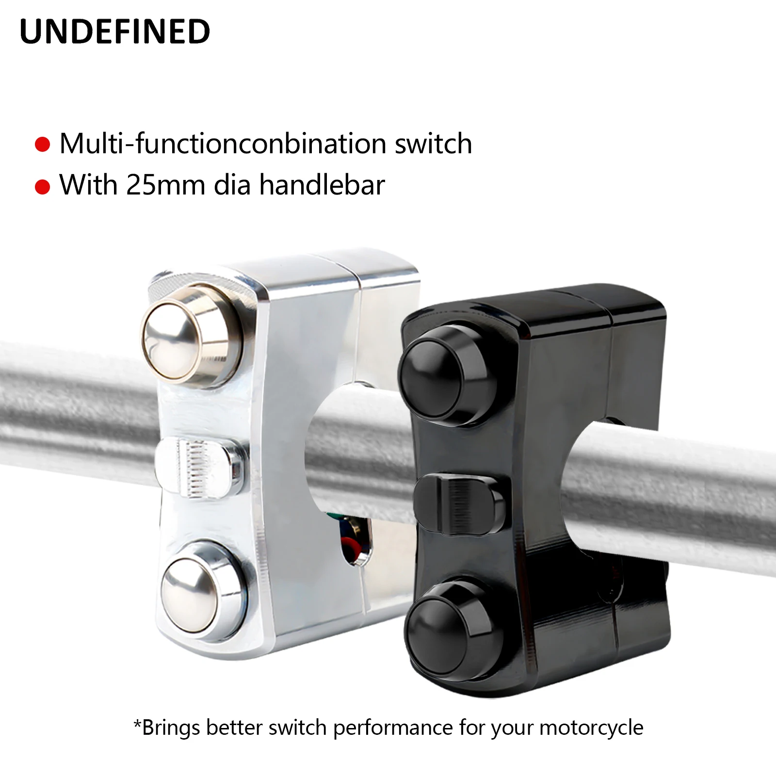 Motorcycle Handlebar Controls Switch  7/8" 1" 22mm 25mm for Harley Sportster Chopper Without Harness Horn Button Light Switches thumbnail 2