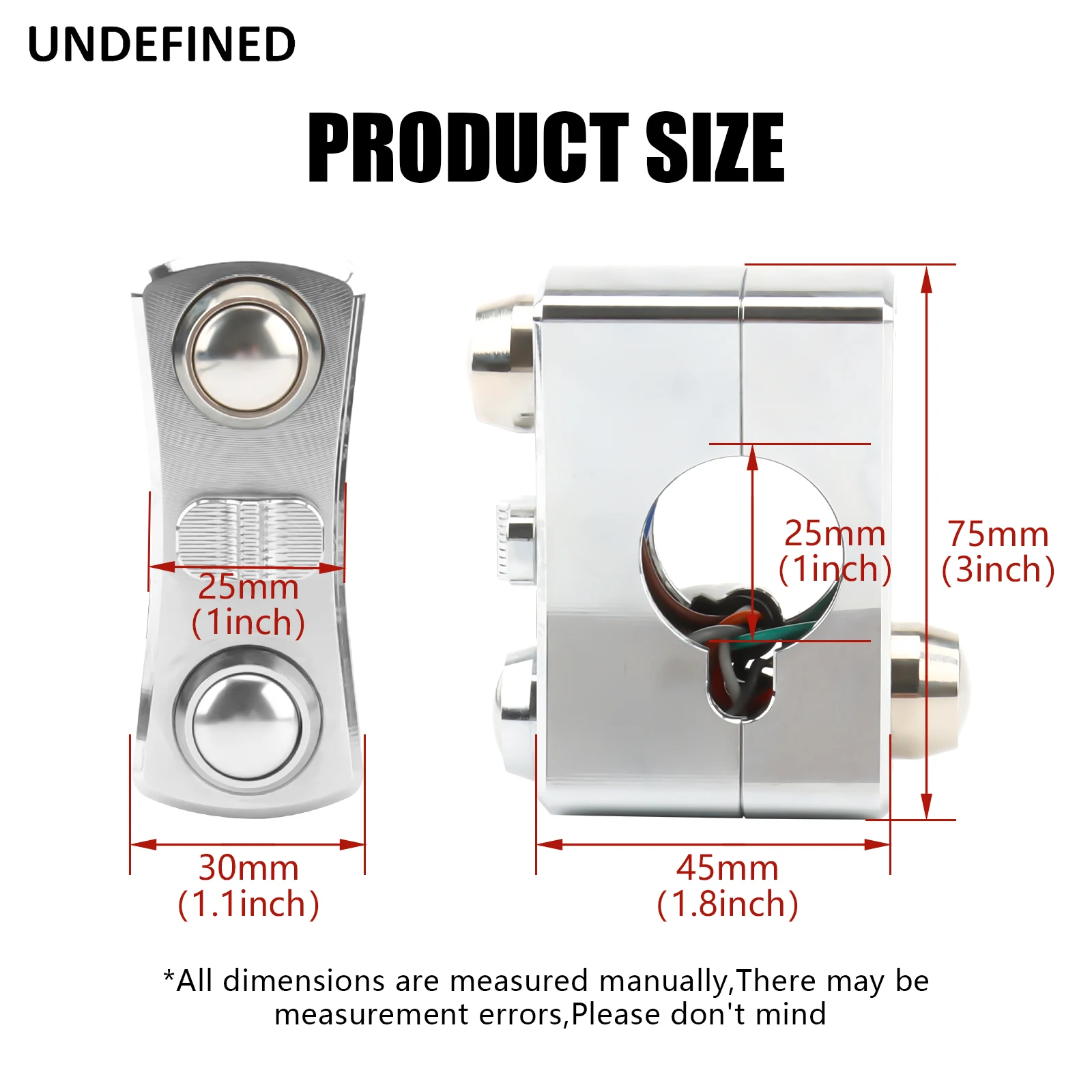 Motorcycle Handlebar Controls Switch  7/8" 1" 22mm 25mm for Harley Sportster Chopper Without Harness Horn Button Light Switches thumbnail 6