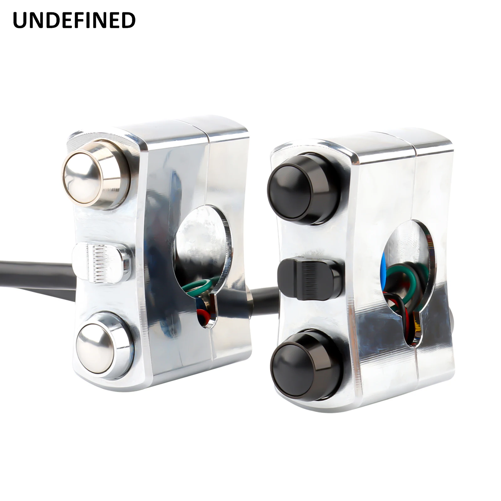 Motorcycle Handlebar Controls Switch  7/8" 1" 22mm 25mm for Harley Sportster Chopper Without Harness Horn Button Light Switches thumbnail 3