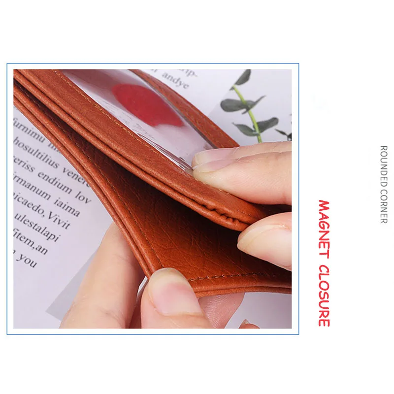 Office Luxury Multi-card Leather Man Business Credit ID Bank Card Holder Case For 5 Cards With Neck Lanyard thumbnail 3