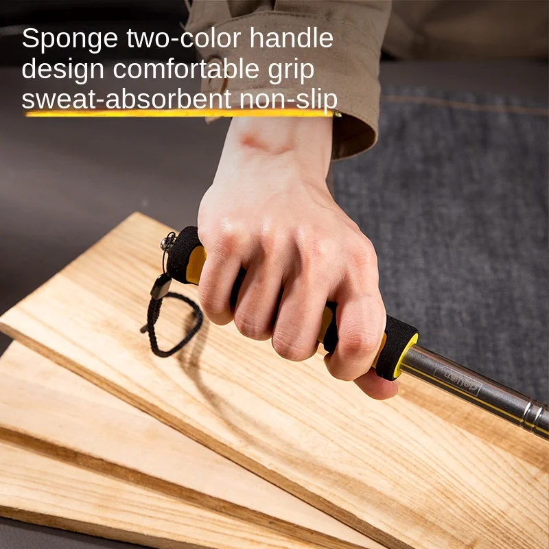 Deli Adjustable Empty Drum Hammer Floor Test Rod Inspection Room Metel Test Tools Multifunction Telescopic Self Defense Hammer thumbnail 5