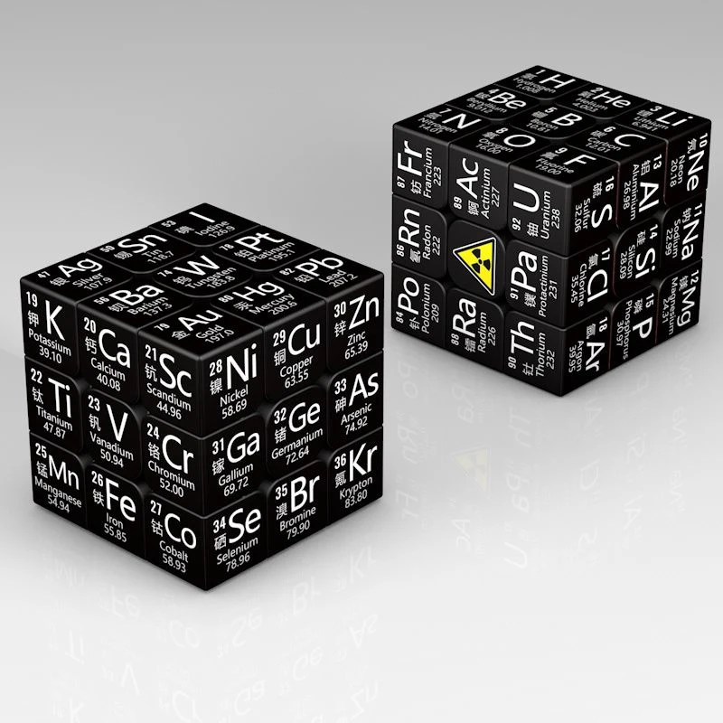 3x3x3 Magic Puzzle Cube Math Chemistry Element Physical Kids Puzzle Cube with Base Magico Cubo Children's Gifts Educational Toys thumbnail 5