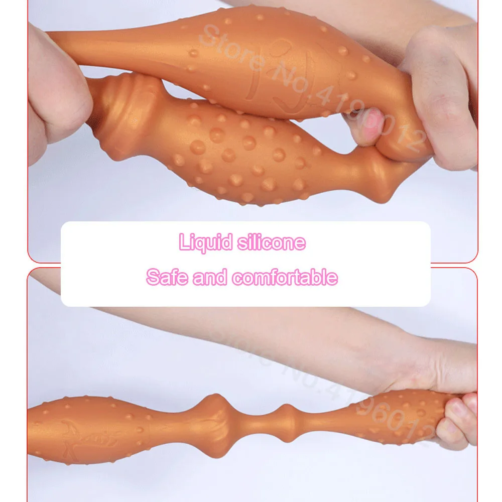 18+ Anal Plug with Tail Long Butt Plug Soft Liquid Silicone Huge Anal Plug Cosplay Sex Toys For Couple Adult Games Buttplug thumbnail 5