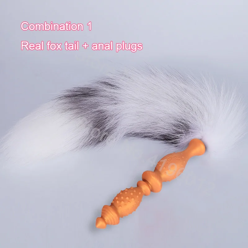 18+ Anal Plug with Tail Long Butt Plug Soft Liquid Silicone Huge Anal Plug Cosplay Sex Toys For Couple Adult Games Buttplug thumbnail 3
