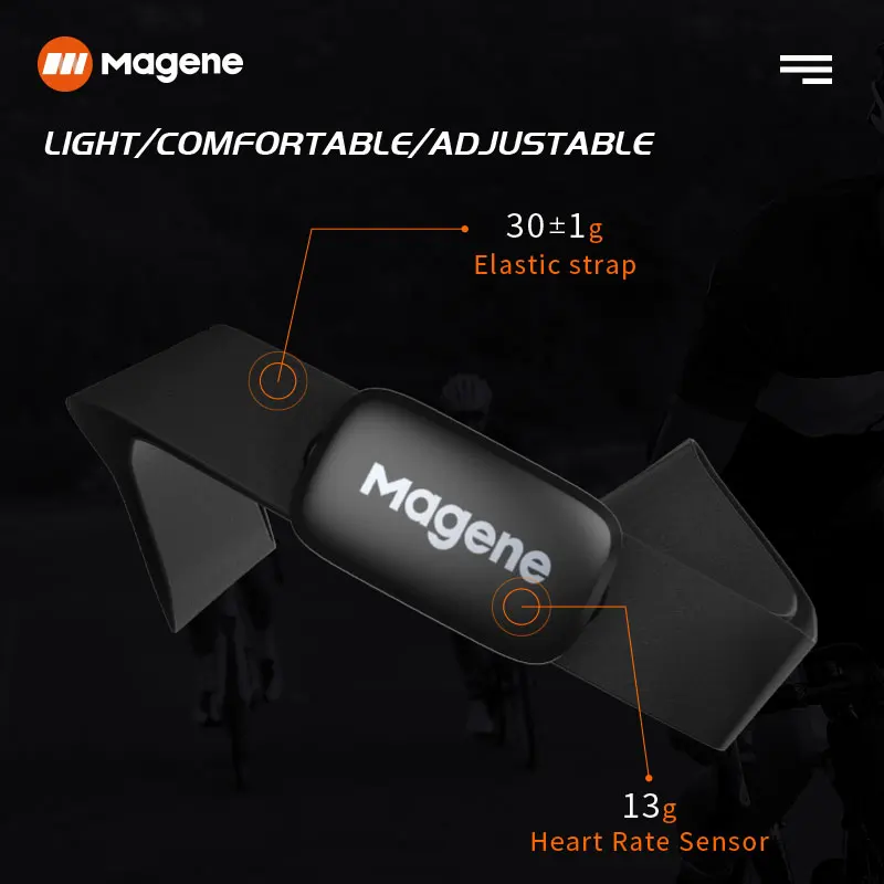 Magene Mover H64 Heart Rate Sensor Dual Mode ANT Bluetooth With Chest Strap Cycling Computer Bike forWahoo Garmin Sports Monitor thumbnail 3