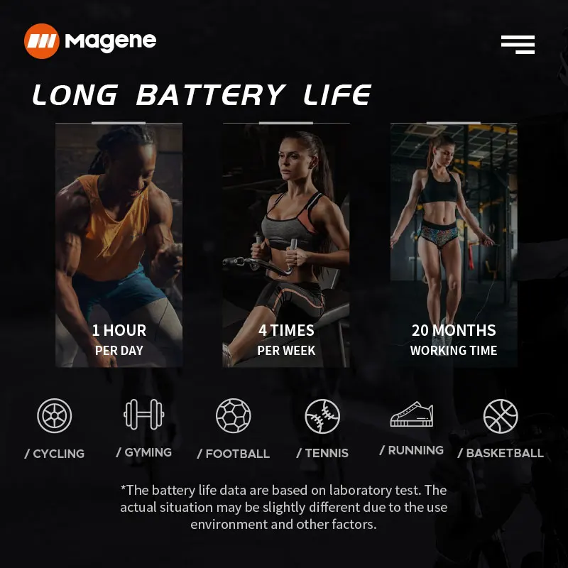 Magene Mover H64 Heart Rate Sensor Dual Mode ANT Bluetooth With Chest Strap Cycling Computer Bike forWahoo Garmin Sports Monitor thumbnail 6