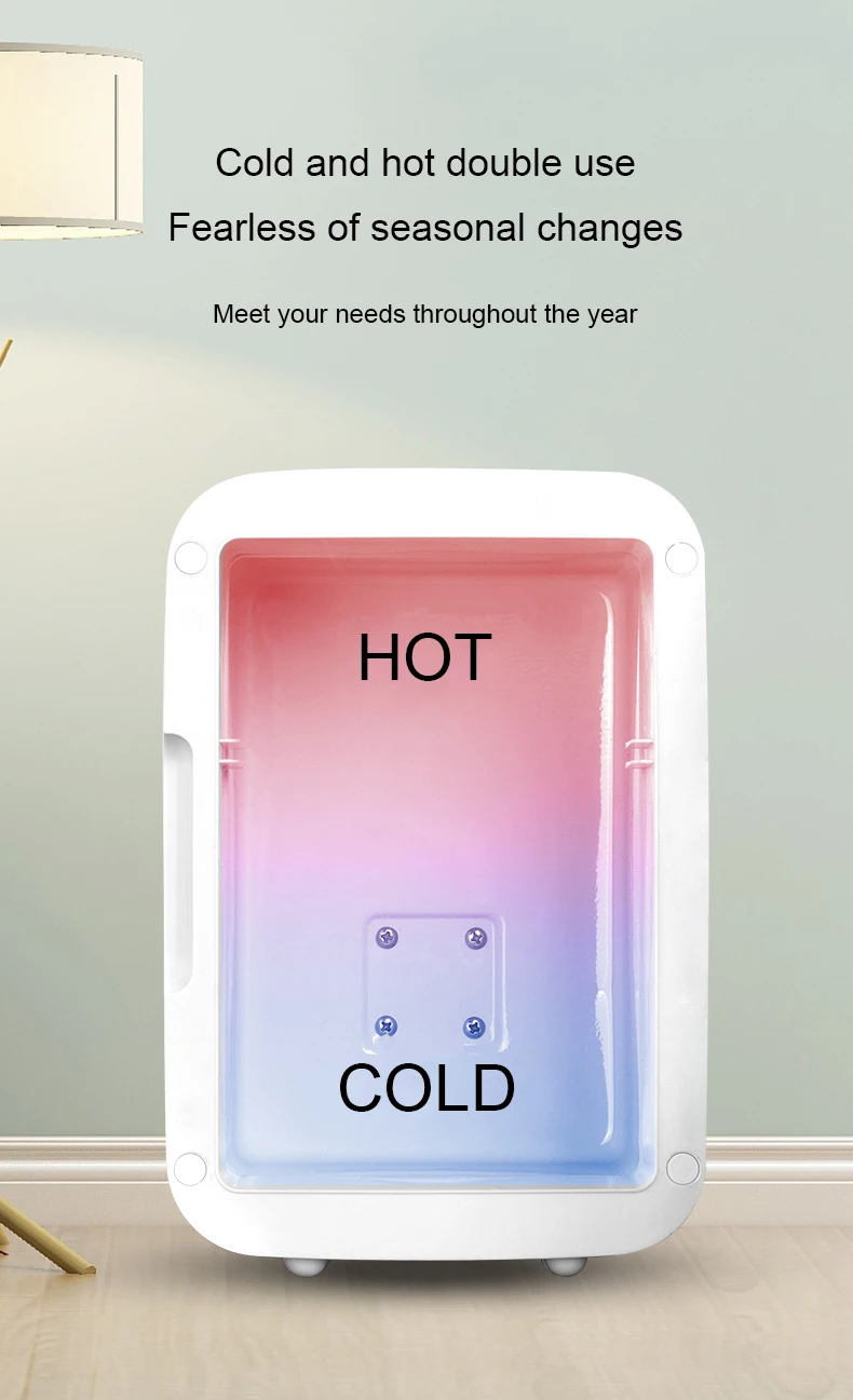 12V/110V-220V Mini Cosmetic Fridge Portable Refrigerator Beauty Face Cosmetics Refrigerators With LED Mirror For Car Home 4L thumbnail 6