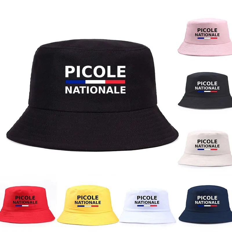 Summer Picole Nationale Bob Man Reversible Bucket Hat Women Cotton Fisherman Cap Unisex Outdoor Sport Sun Activities Panama thumbnail 5