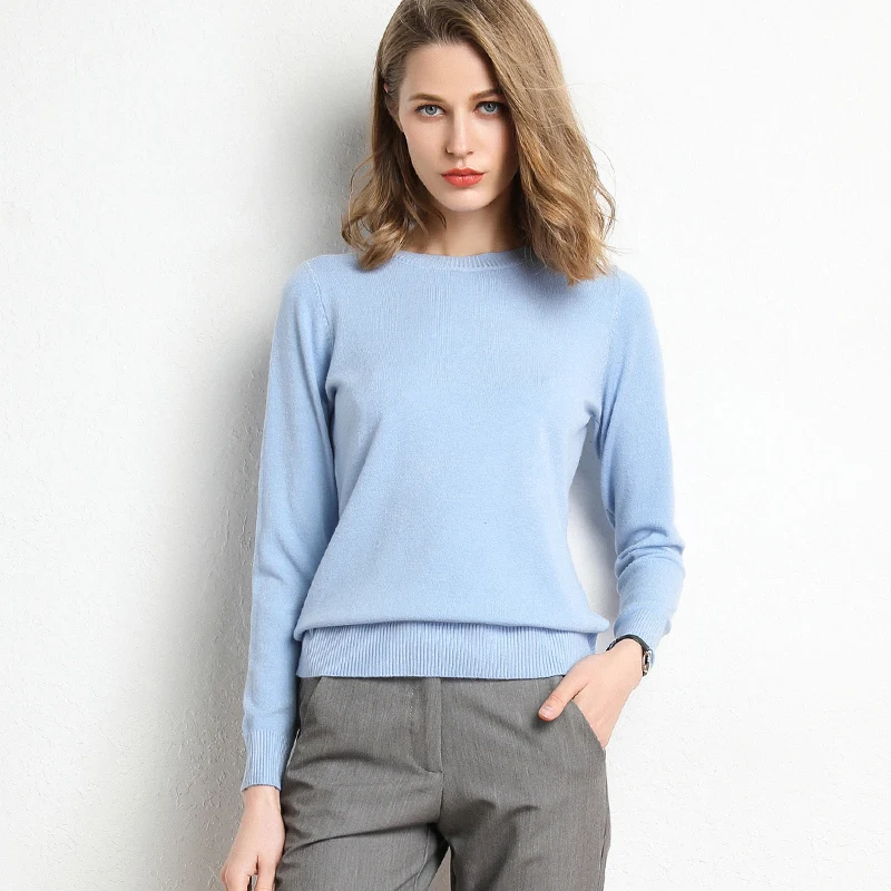 Comfortable Pullover Cashmere Sweater Women Tops thumbnail 2