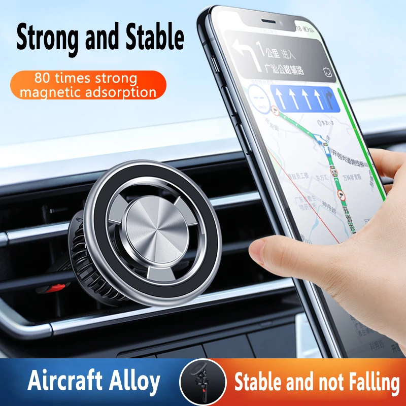 Magnetic Phone Holder Compatible With MagSafe Car Mount for iPhone 14 13 12 Car Air Vent Clip Cellphone Mount Phone Bracket thumbnail 2