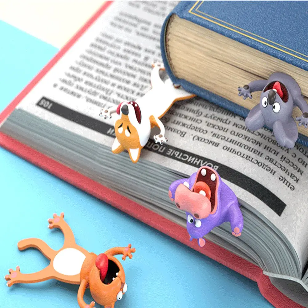 1Pc 3D Stereo Cartoon Marker Animal Bookmarks Ocean Series Seal Octopus Cat Panda And Shiba Inu Stationery for Children Bookmark thumbnail 3