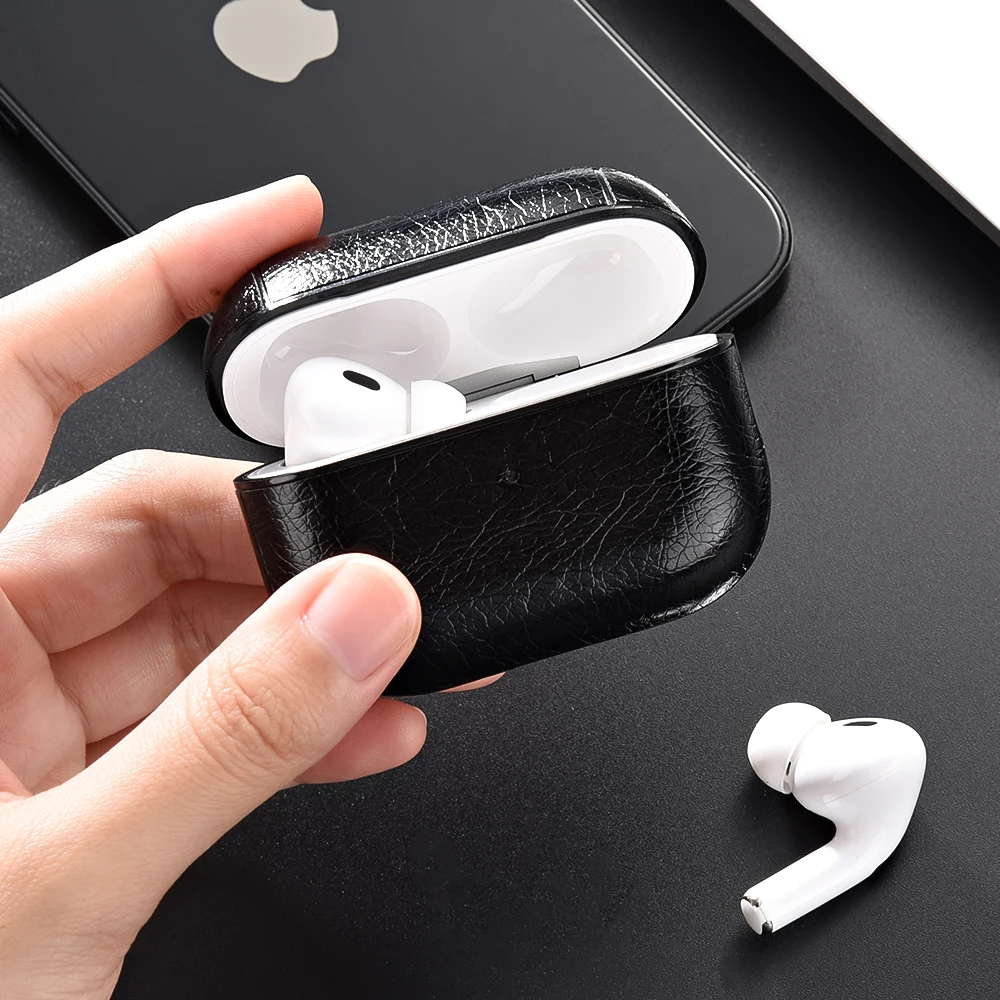 For Airpods Pro 3 Case Leather Business Earphone Case Headset Shell Headphone Cover For Apple AirPod 4 3 Pro 2nd Gen USB C Funda thumbnail 4