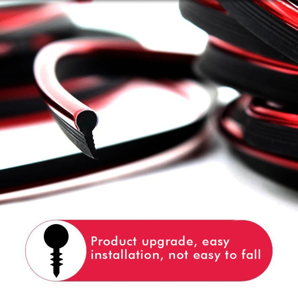 Car Interior Moulding Trim 5M/3M/1M Red Interior Car Trim PVC Insert Styling Decoration Moulding Trims Strip Car Decorative Line thumbnail 3