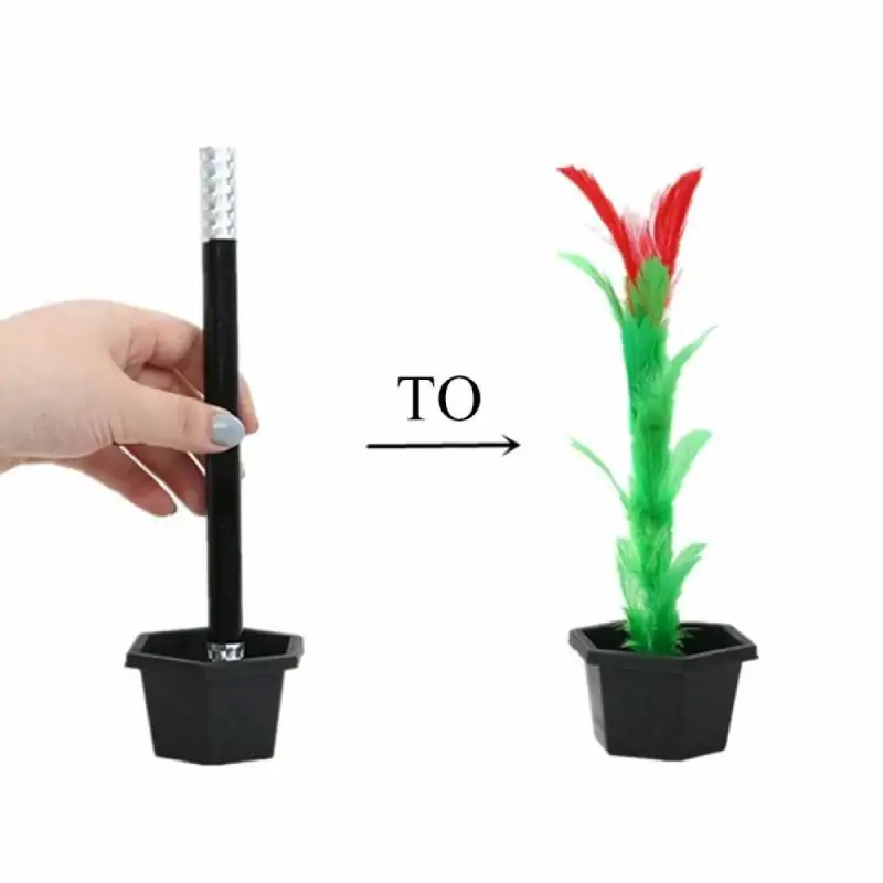 Magic Wand to Flower Easy Magic Trick Toys Close Up Flowerpot Wand Stage Show Prop Appearing Flower Trick Gift for Adults Kids thumbnail 3