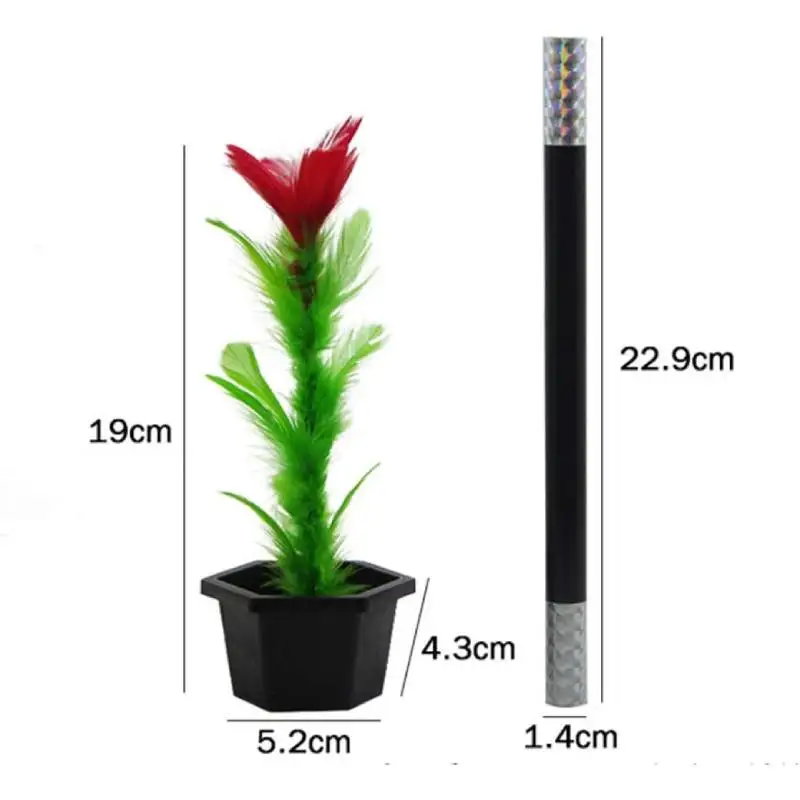 Magic Wand to Flower Easy Magic Trick Toys Close Up Flowerpot Wand Stage Show Prop Appearing Flower Trick Gift for Adults Kids thumbnail 6