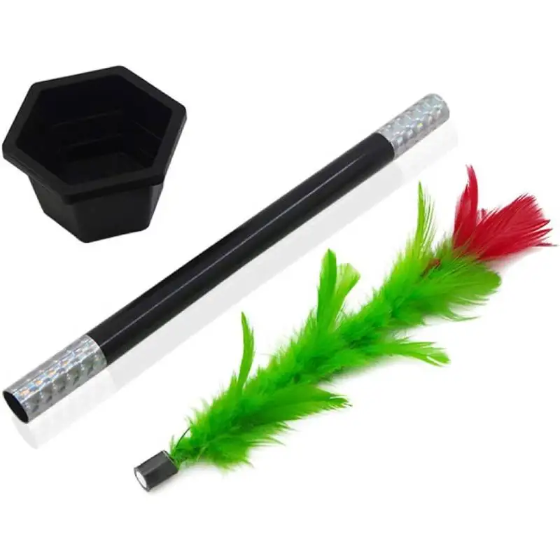 Magic Wand to Flower Easy Magic Trick Toys Close Up Flowerpot Wand Stage Show Prop Appearing Flower Trick Gift for Adults Kids thumbnail 4