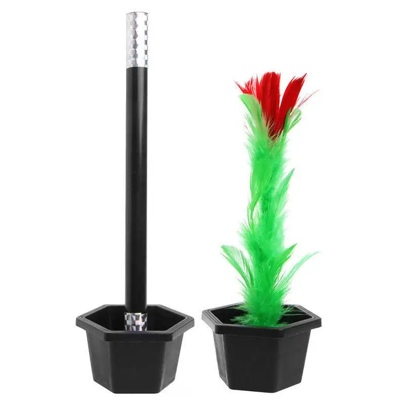 Magic Wand to Flower Easy Magic Trick Toys Close Up Flowerpot Wand Stage Show Prop Appearing Flower Trick Gift for Adults Kids thumbnail 5