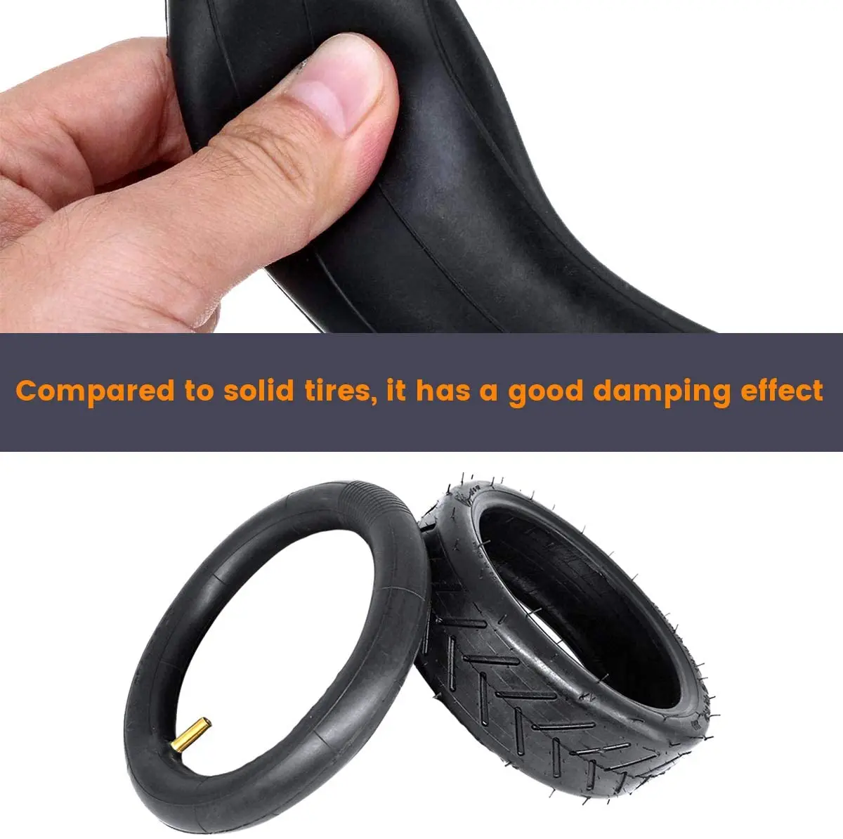 For Xiaomi Electric Scooter Tire Rubber Tire 8 1/2x2 Upgraded Thicken Inner Tube 8.5" M365 Pro Front Rear Replacement Tyre thumbnail 3