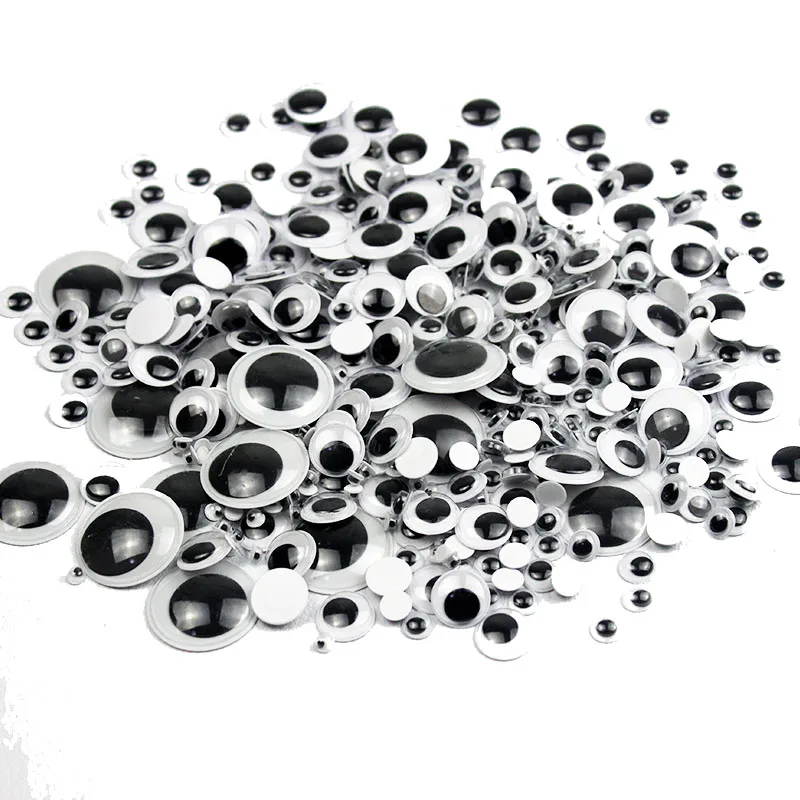 100Ps Self-Adhesive Wiggly Googly Doll Eye Movable Simulation Cartoon Animal Eyeball DIY Kindergarten Children Craft Supplies thumbnail 2