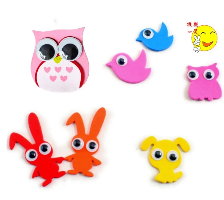 100Ps Self-Adhesive Wiggly Googly Doll Eye Movable Simulation Cartoon Animal Eyeball DIY Kindergarten Children Craft Supplies thumbnail 5